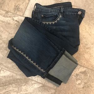 NYDJ Alina Wide Cuff Embroidered Jeans 16W